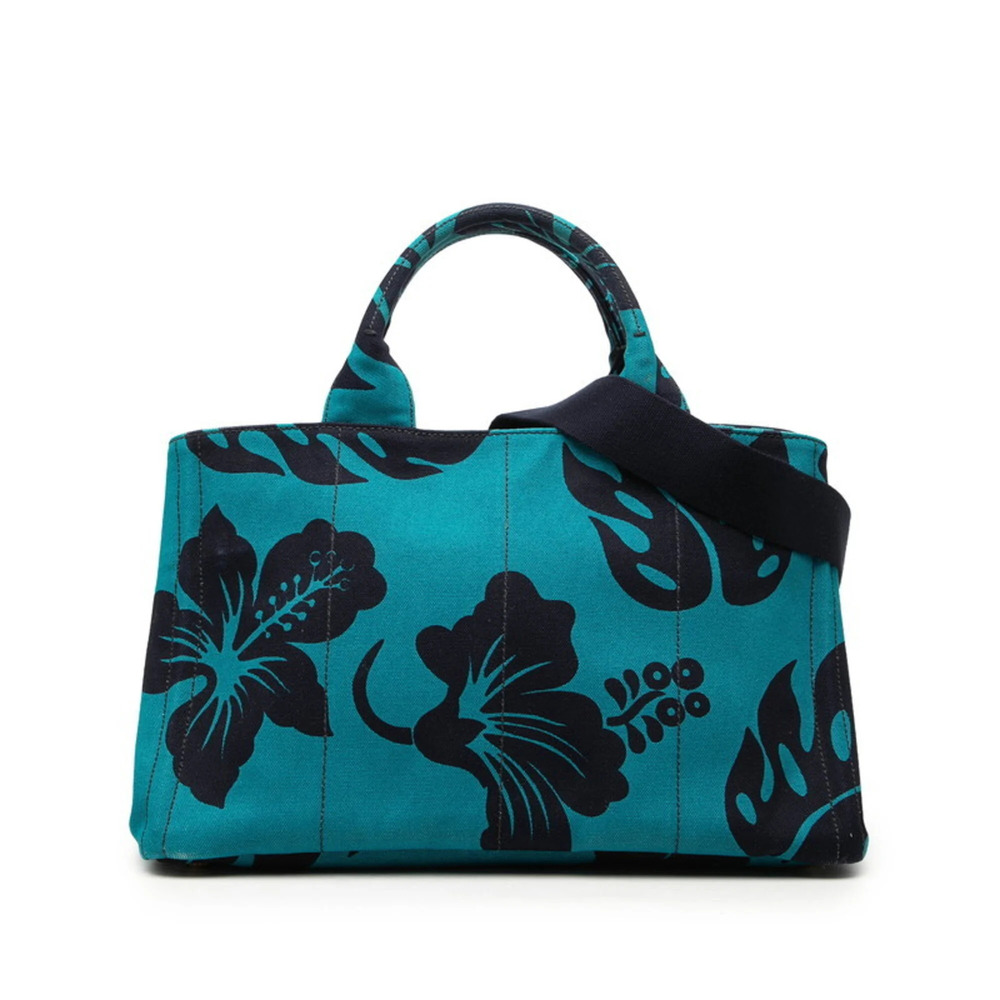 PRADA Blue Canvas Shoulder Bag